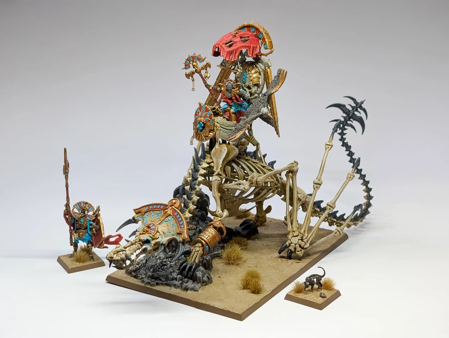 Sar-Keth und Prinz Ahotep Liche Priest und Prince auf Necrolith Bone Dragon Apophis.webp