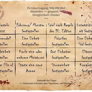 WH40k Bingo 10. Edition