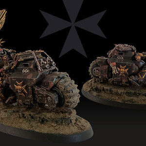 Black Templar Ordenspriester auf Bike