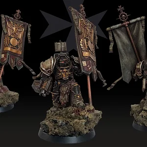 Ehrwürdiger Standartenträger der Black Templars in Terminatorrüstung