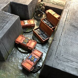 Missionsmarker für eine Geländeplatte mit Abwasserkanälen