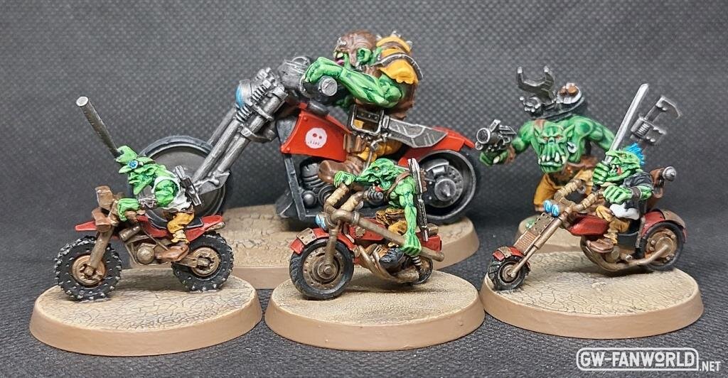 Gobbo Biker mit richtigen Orks im Maßstab ;)